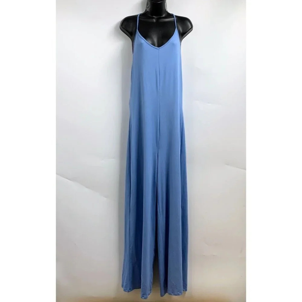 Fashion Nova Women's Simpler Times Wide Leg Sleeveless Jumpsuit Size S NWT